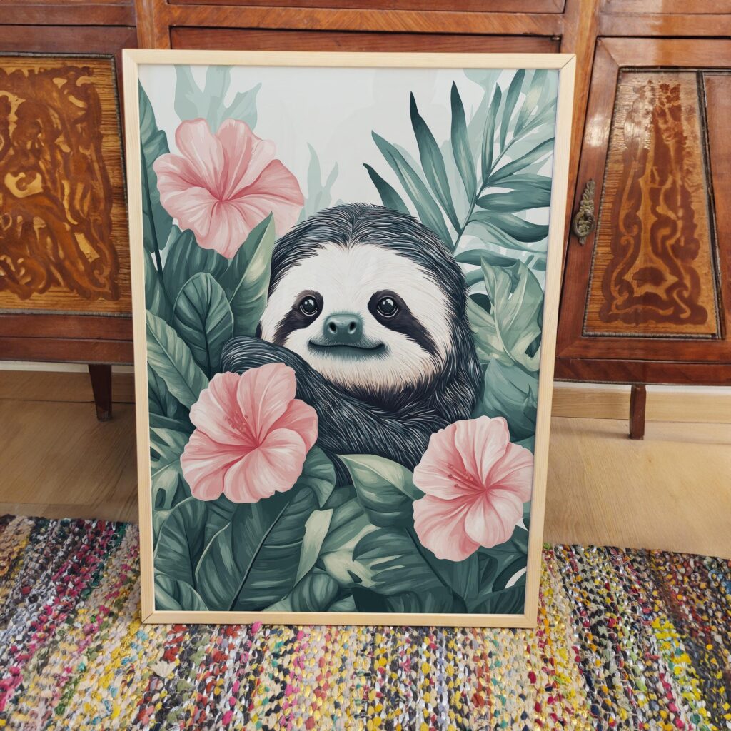 Sloth Nursery Art Print