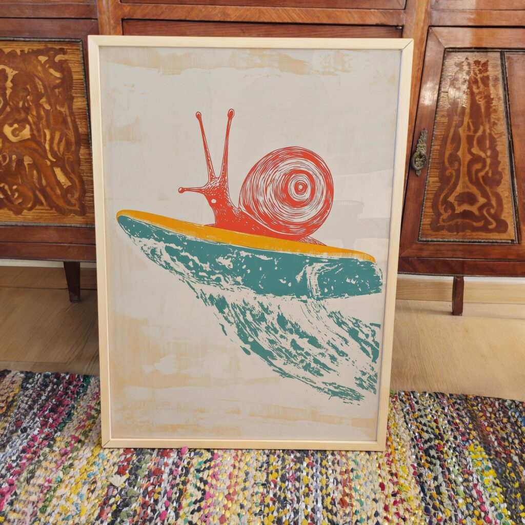 Snail Surf Print