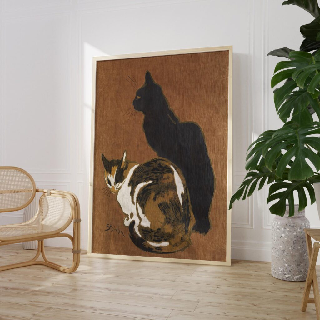 Steinlen Two Cats Print