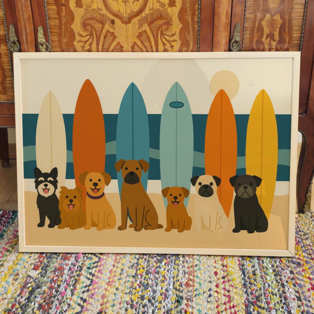 Surf Dog Art Print