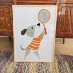 Tennis Dog Nursery Print