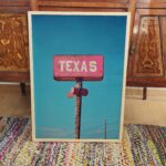 Texas Pink Sign Wall Art