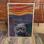 The Scream Cat Munch Art Print