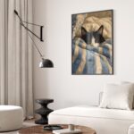 Tuxedo Sleeping Cat Print