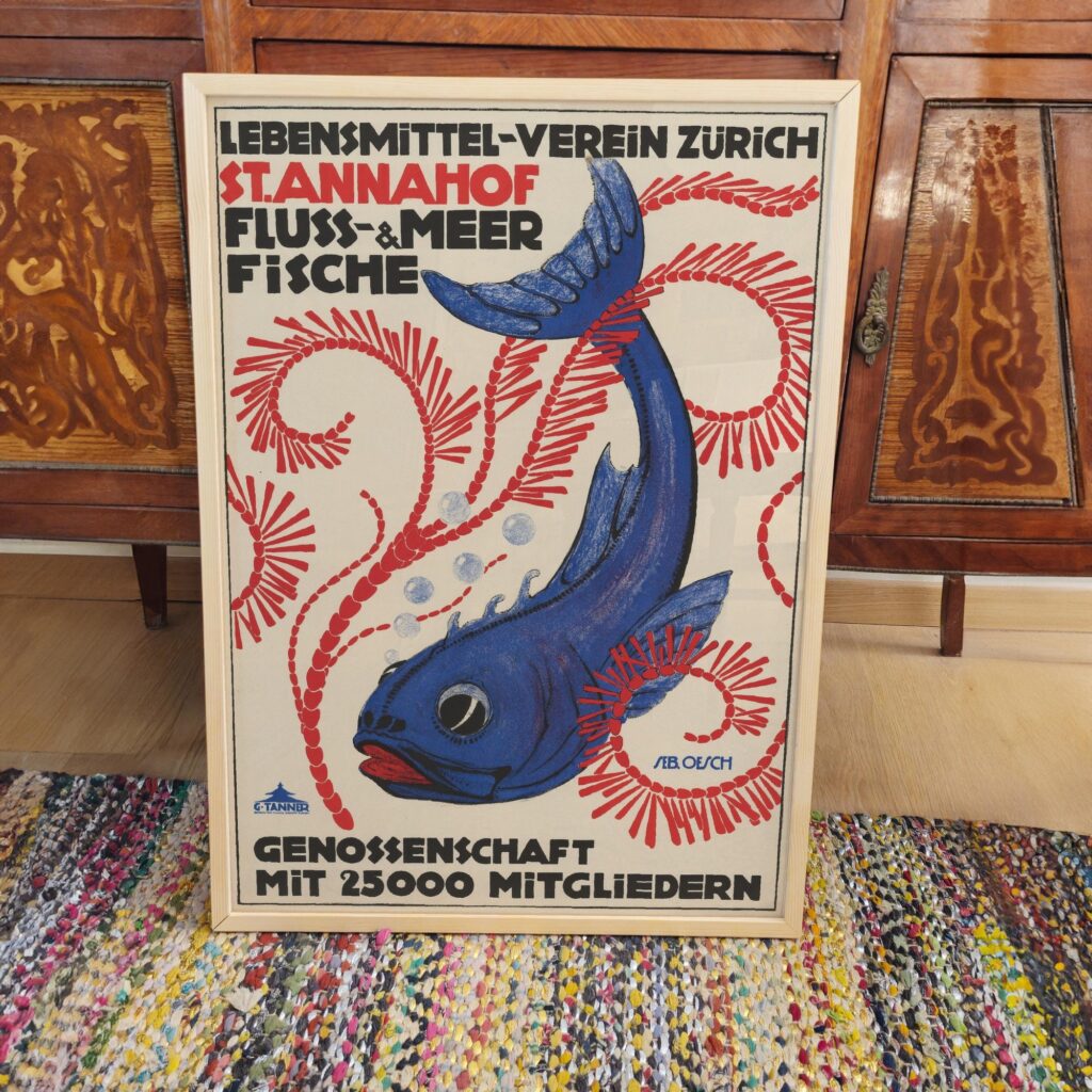 Vintage Fish Market Poster