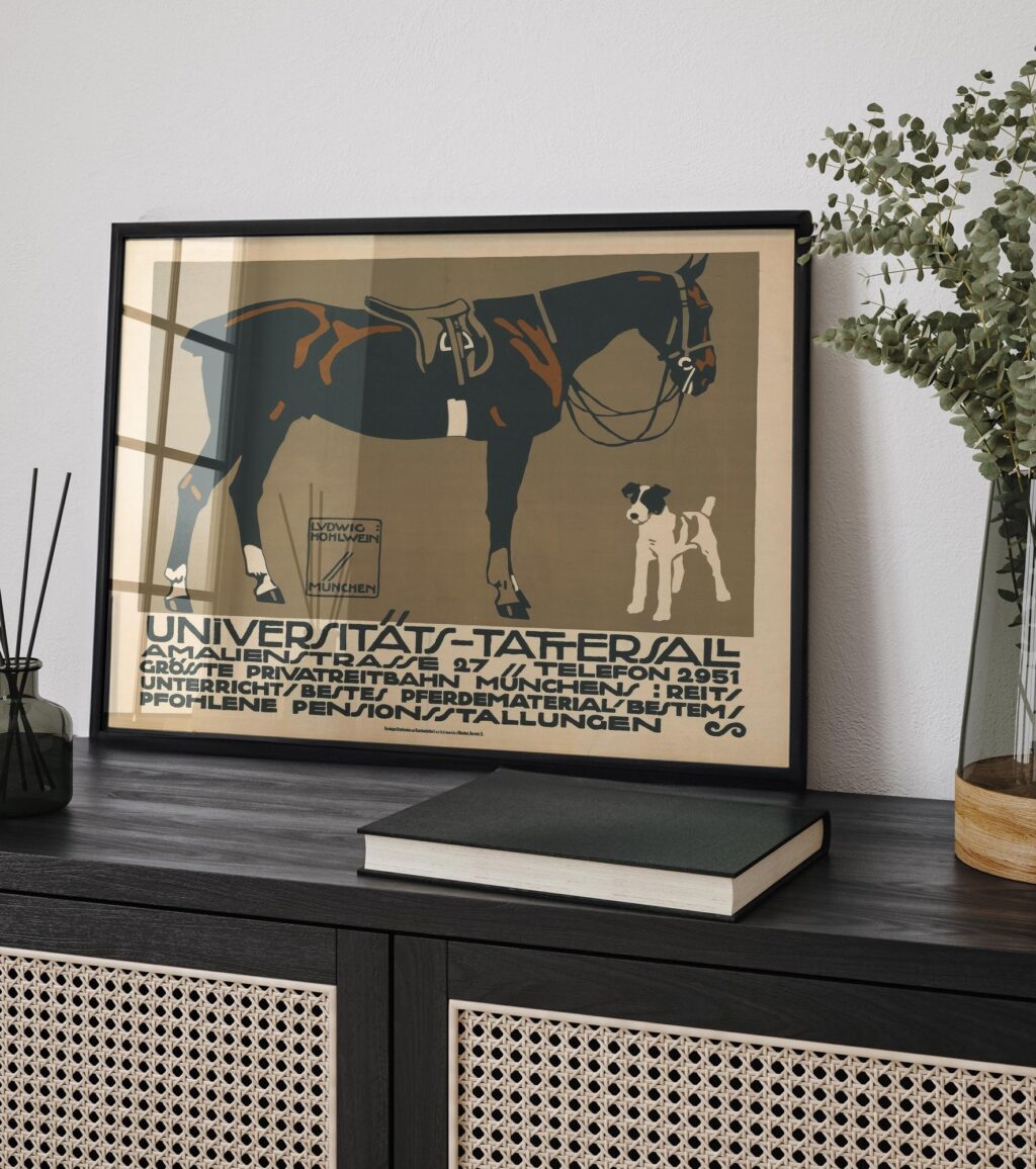 Vintage Hohlwein Horse Poster