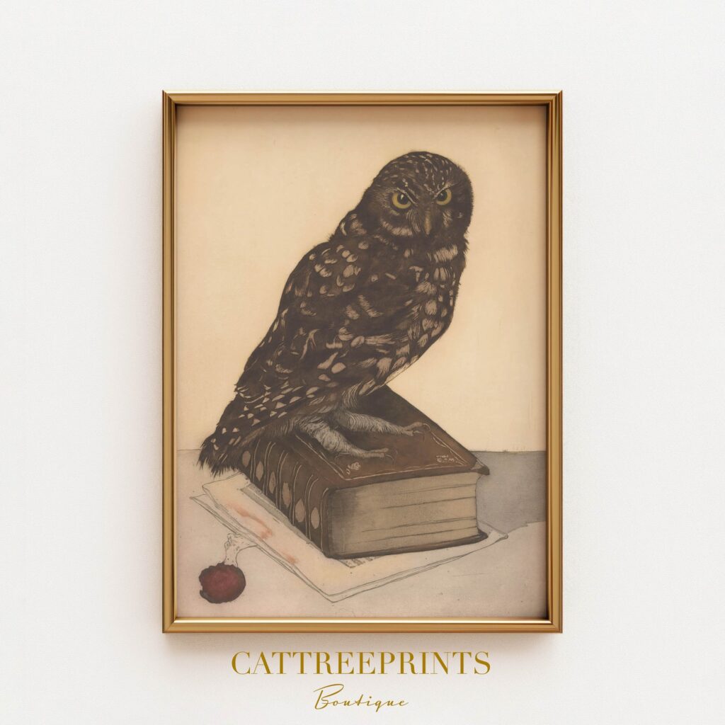 Vintage Owl Print