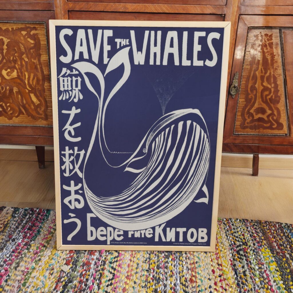 Vintage Save the Whales Poster