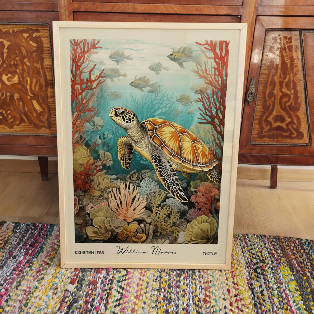 Vintage Sea Turtle Art Print