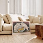 Vintage White Kittens Fishing Print