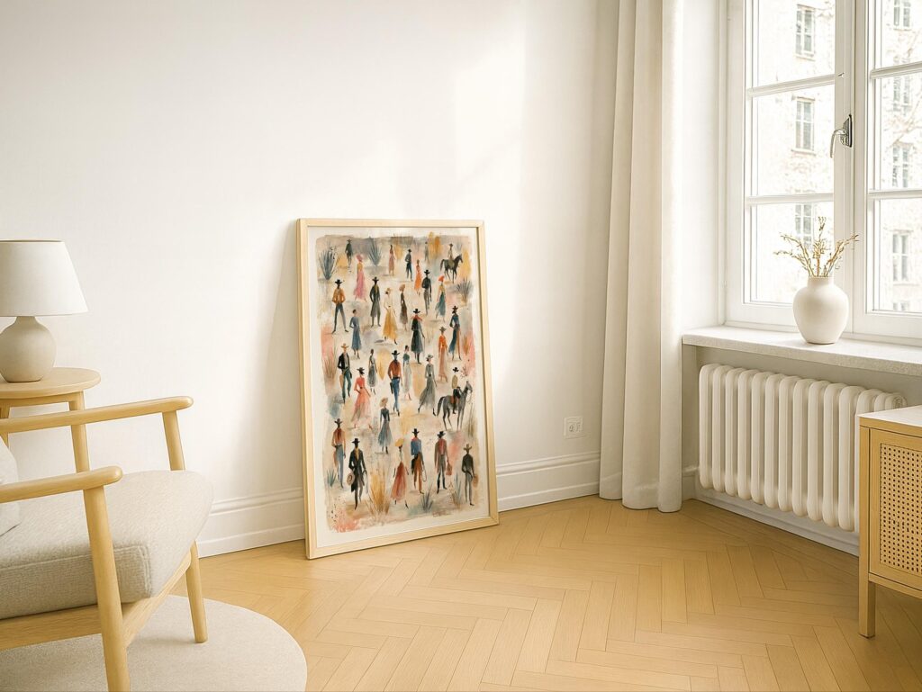 Western Cowboy Cowgirl Print