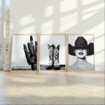 Western Fashion Wall Art Set of 3