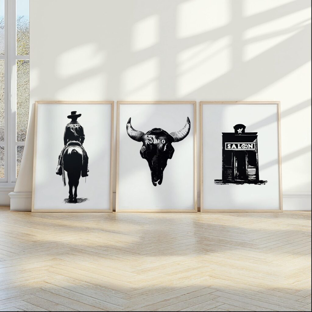 Western Prints Set of 3