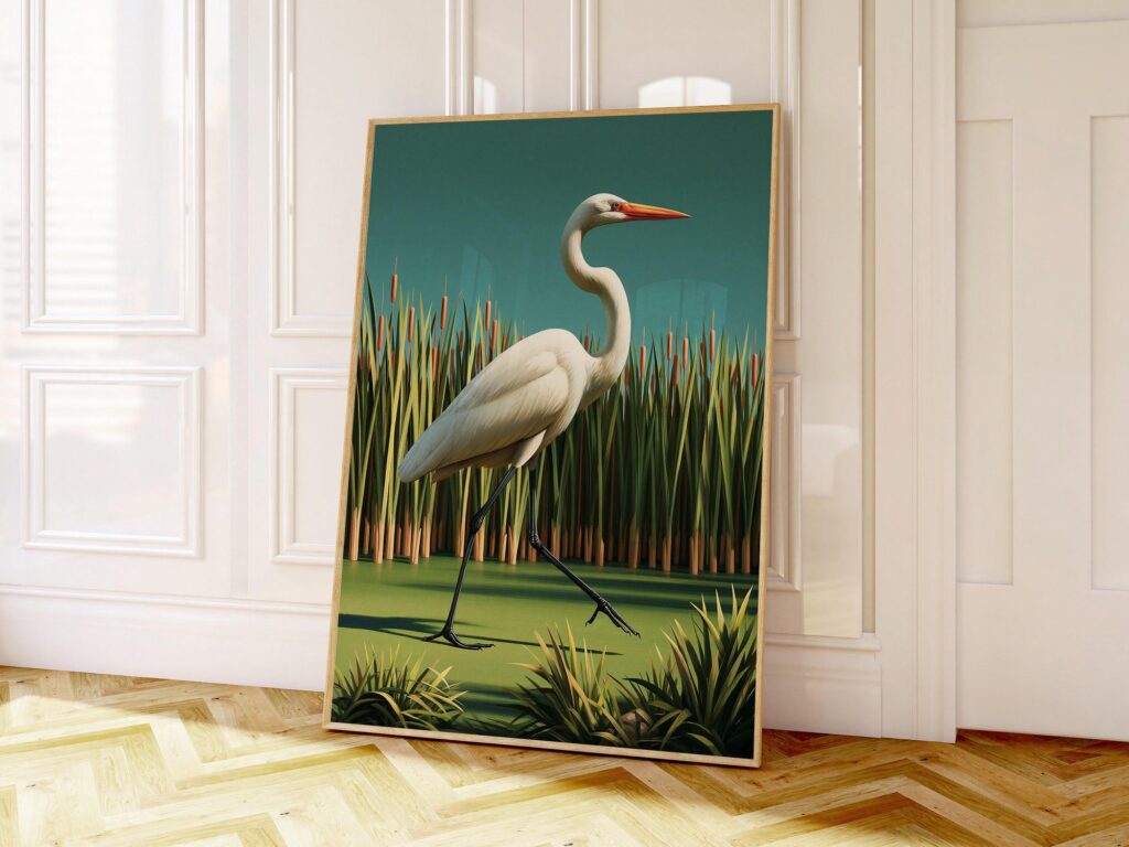 White Egret Print