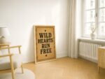 Wild Hearts Run Free Western Sign Print