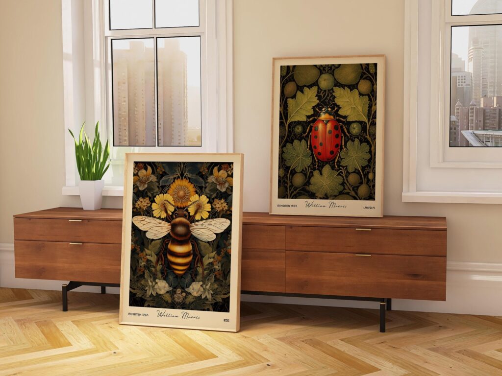 William Morris Bee & Ladybug Print Set