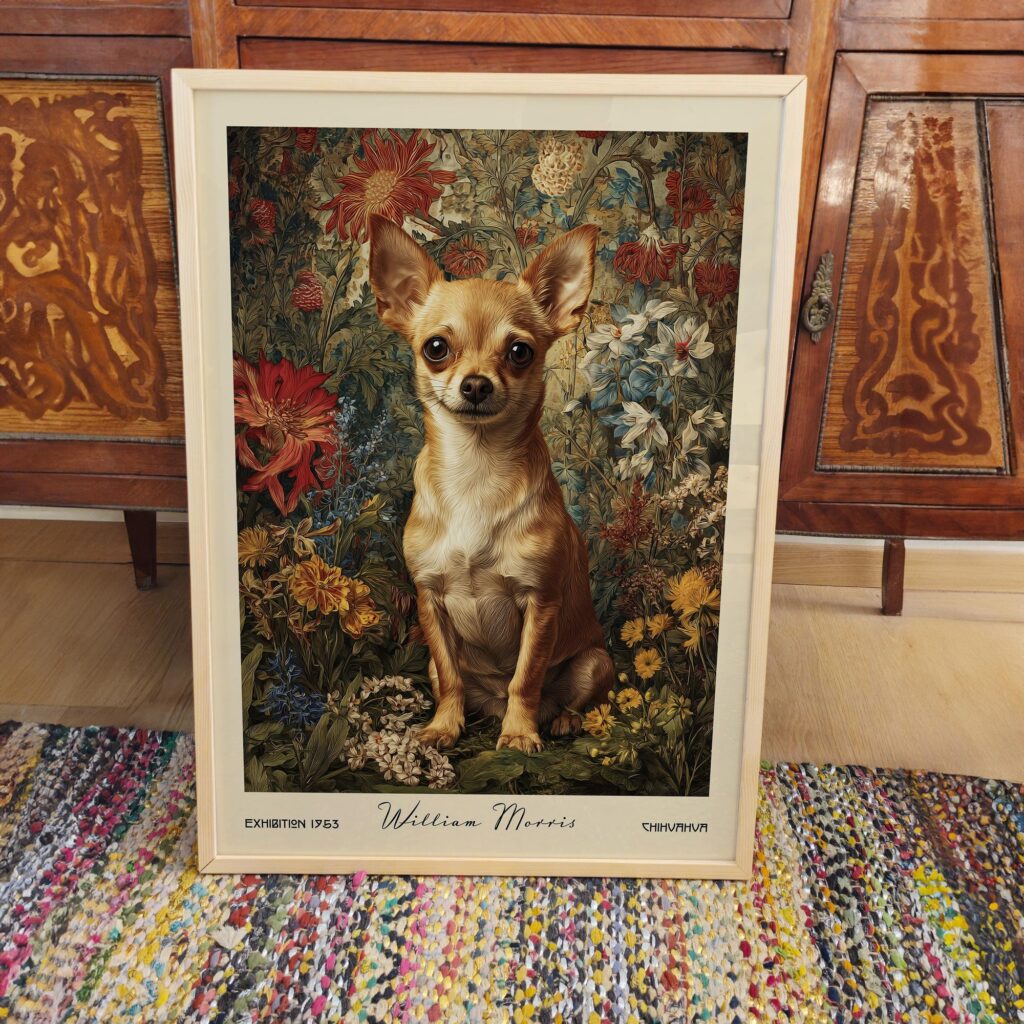 William Morris Chihuahua Art Print