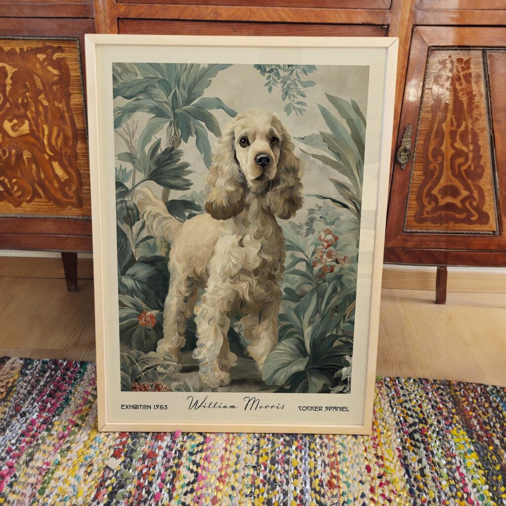 William Morris Cocker Spaniel Art Print