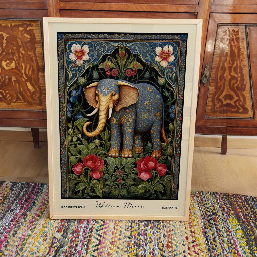 William Morris Elephant Art Print