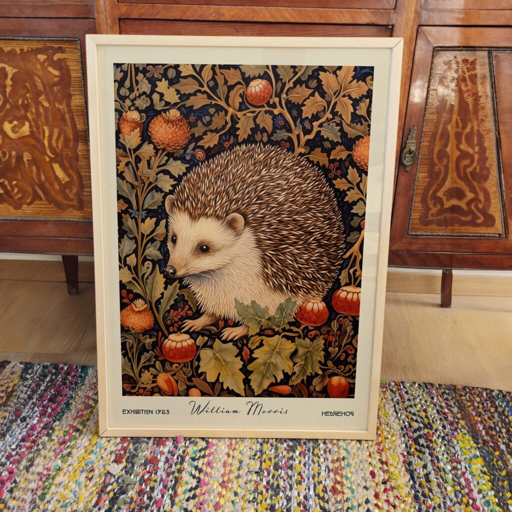 William Morris Hedgehog Print