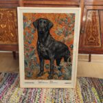 William Morris Inspired Labrador Art Print