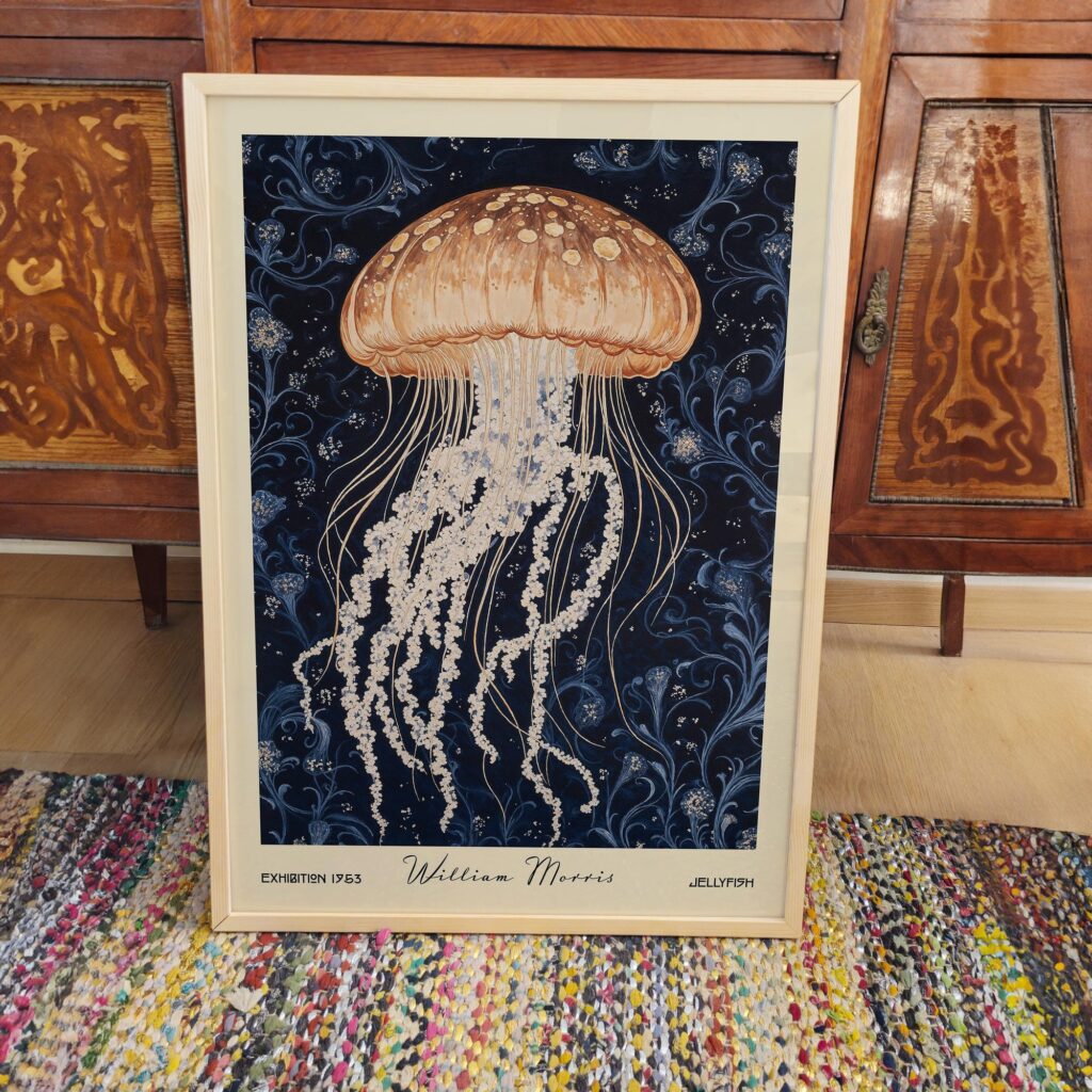 William Morris Jellyfish Poster