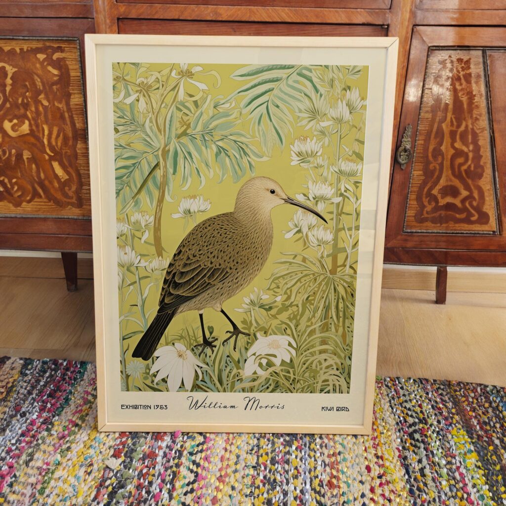 William Morris Kiwi Bird Art Print
