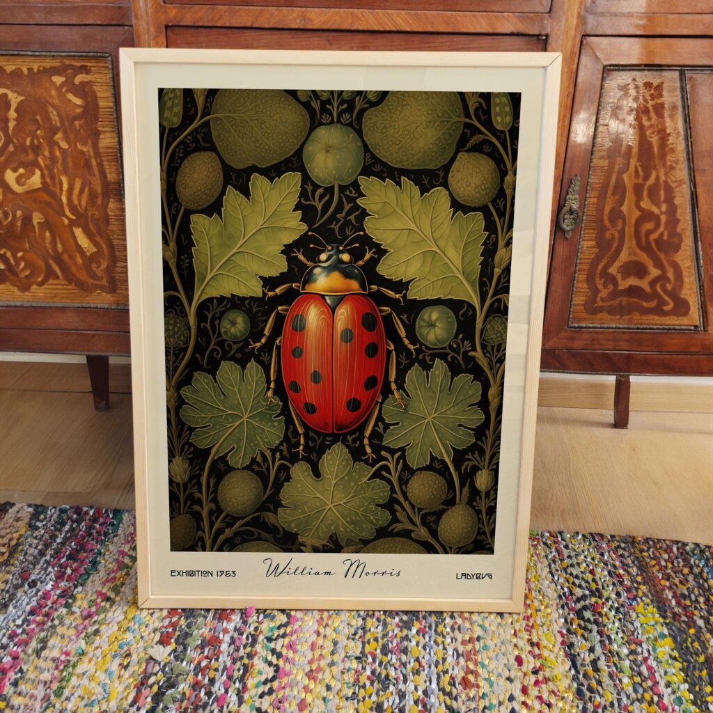 William Morris Ladybug Art Print