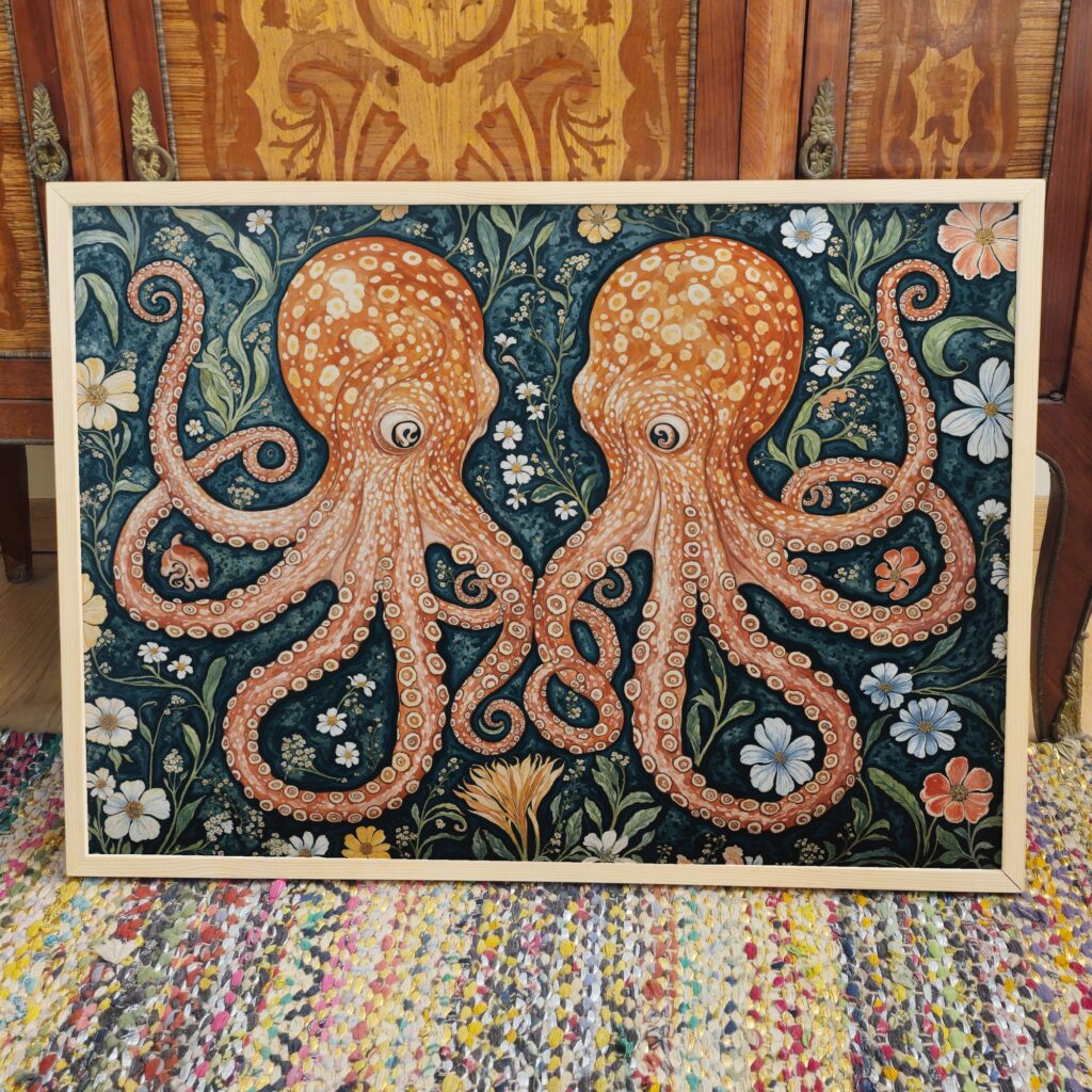 William Morris Octopus Wall Art