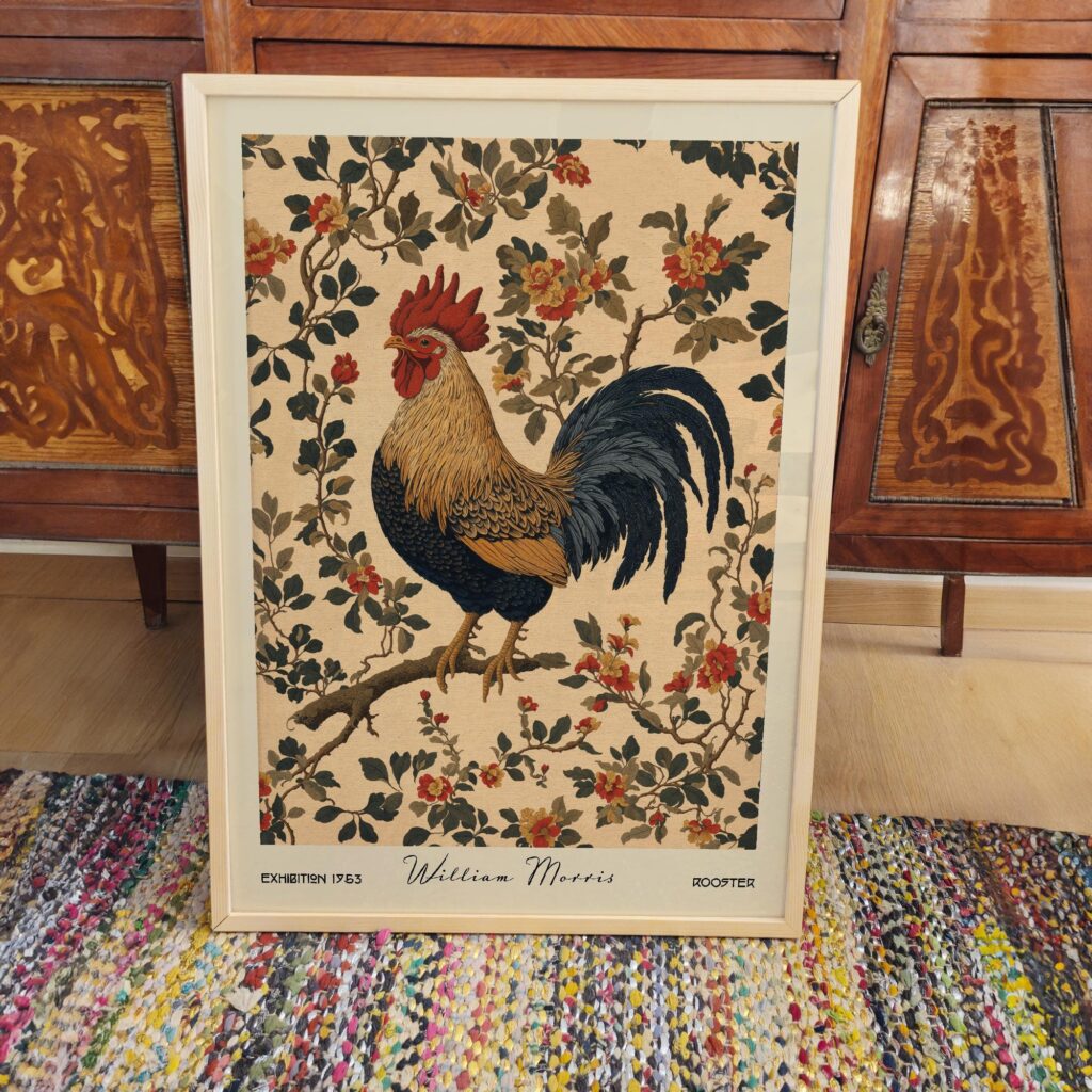 William Morris Rooster Print