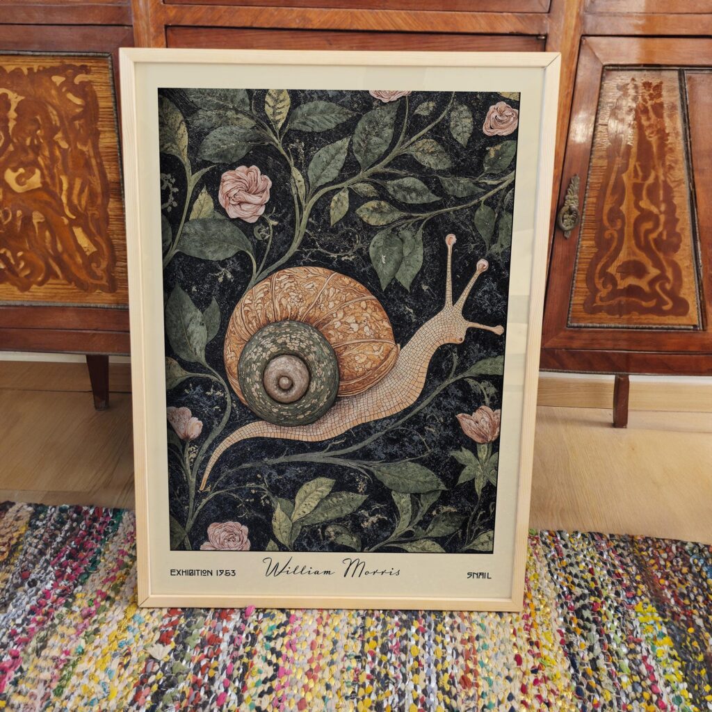 William Morris Snail Art Print