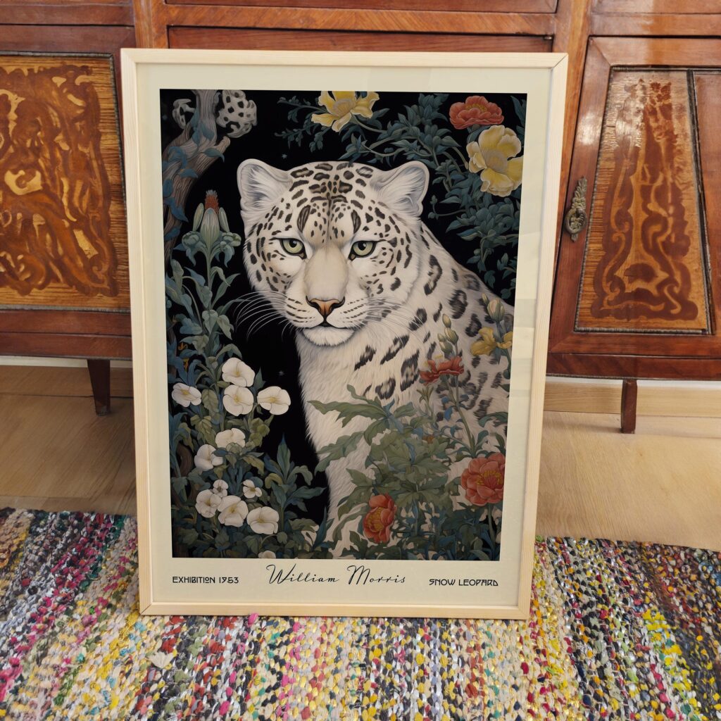William Morris Snow Leopard Art Print