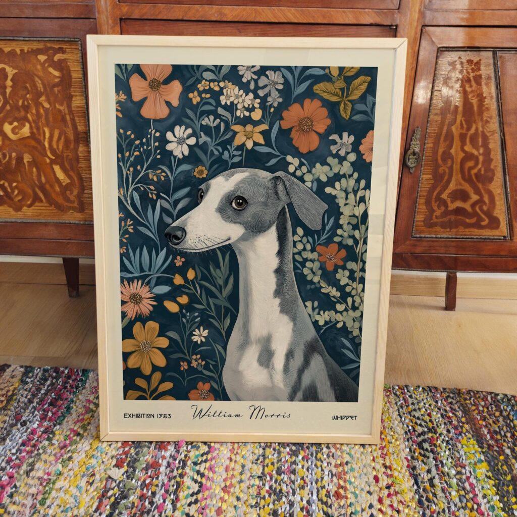 William Morris Whippet Art Print