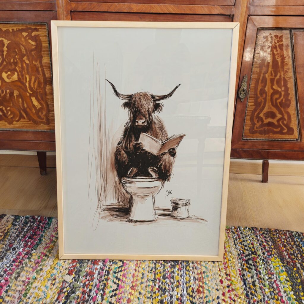 Yak Bathroom Art Print