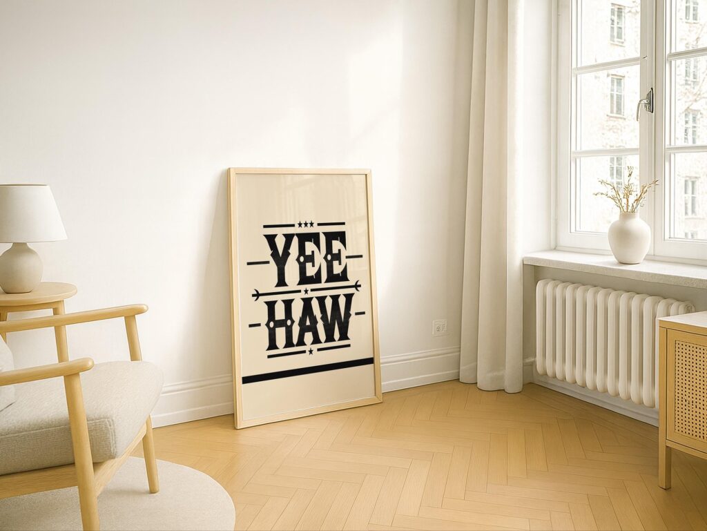 Yeehaw Typography Farmhouse Print