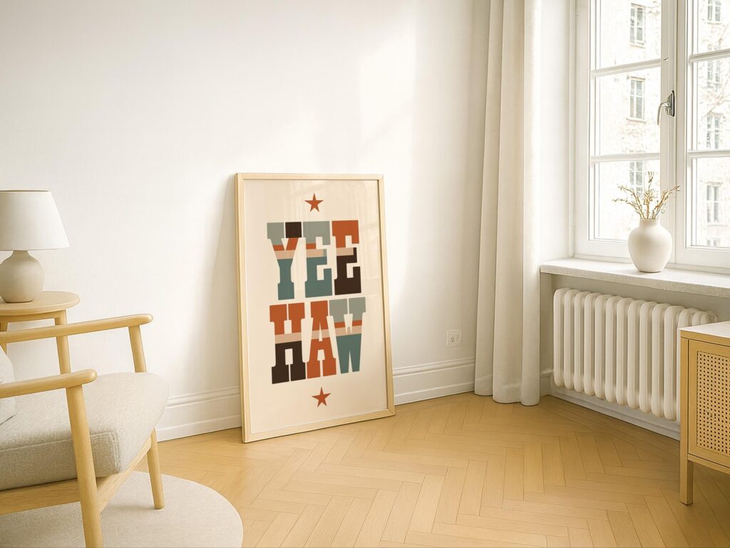 Yeehaw Western Typography Print