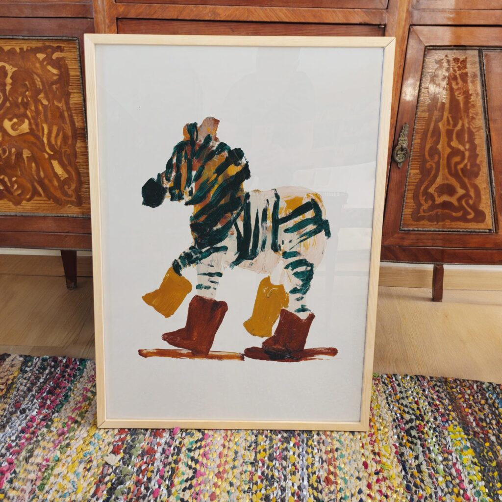 Zebra Boots Print