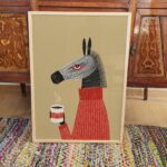 Zebra Coffee Poster