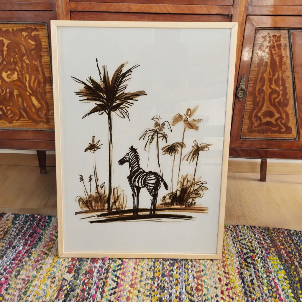 Zebra Jungle Poster