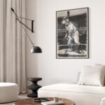 Baseball Dog Whimsical Animal Art Print