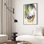 Beach Cat Art Print