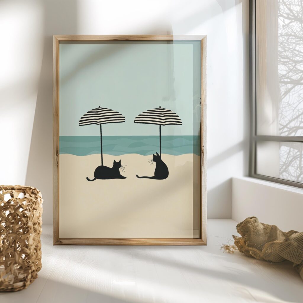 Beach Pets Art Print Set