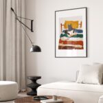 Bedroom Cat Reading Print