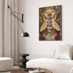 Bee Mid Century Poster