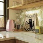 Black Cat Folk Art Print