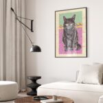 Black Cat Pop Art Print