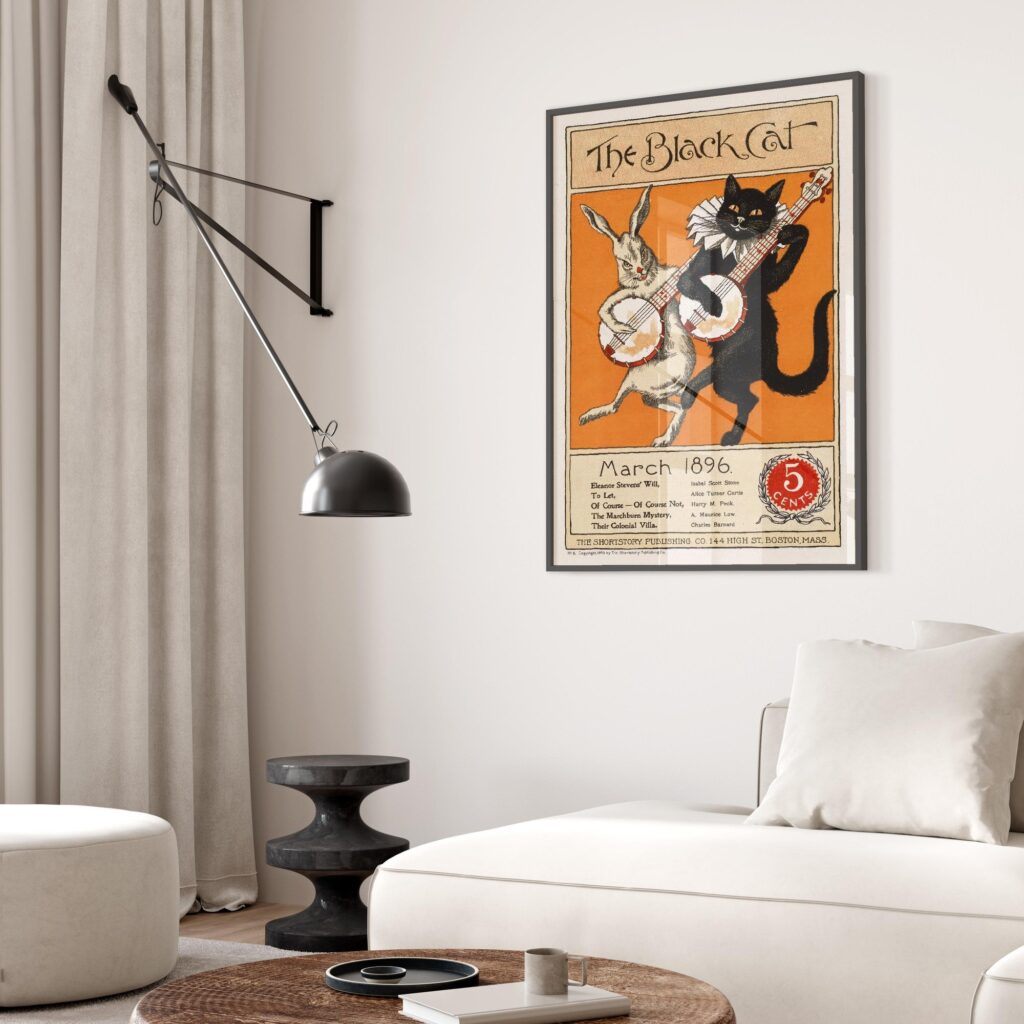 Black Cat Rabbit Music Poster
