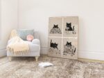 Black Cats Playing Board Games Print