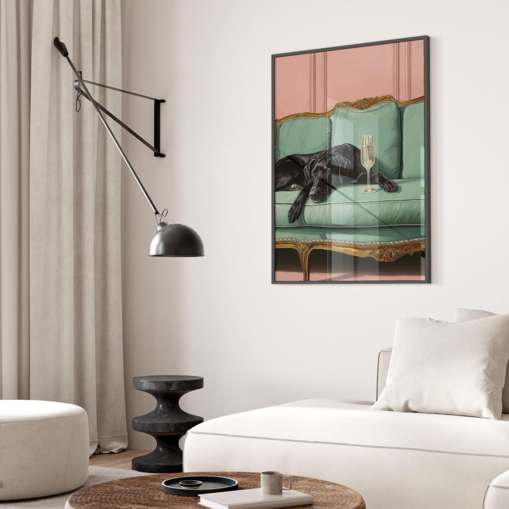 Black Dog Art Print