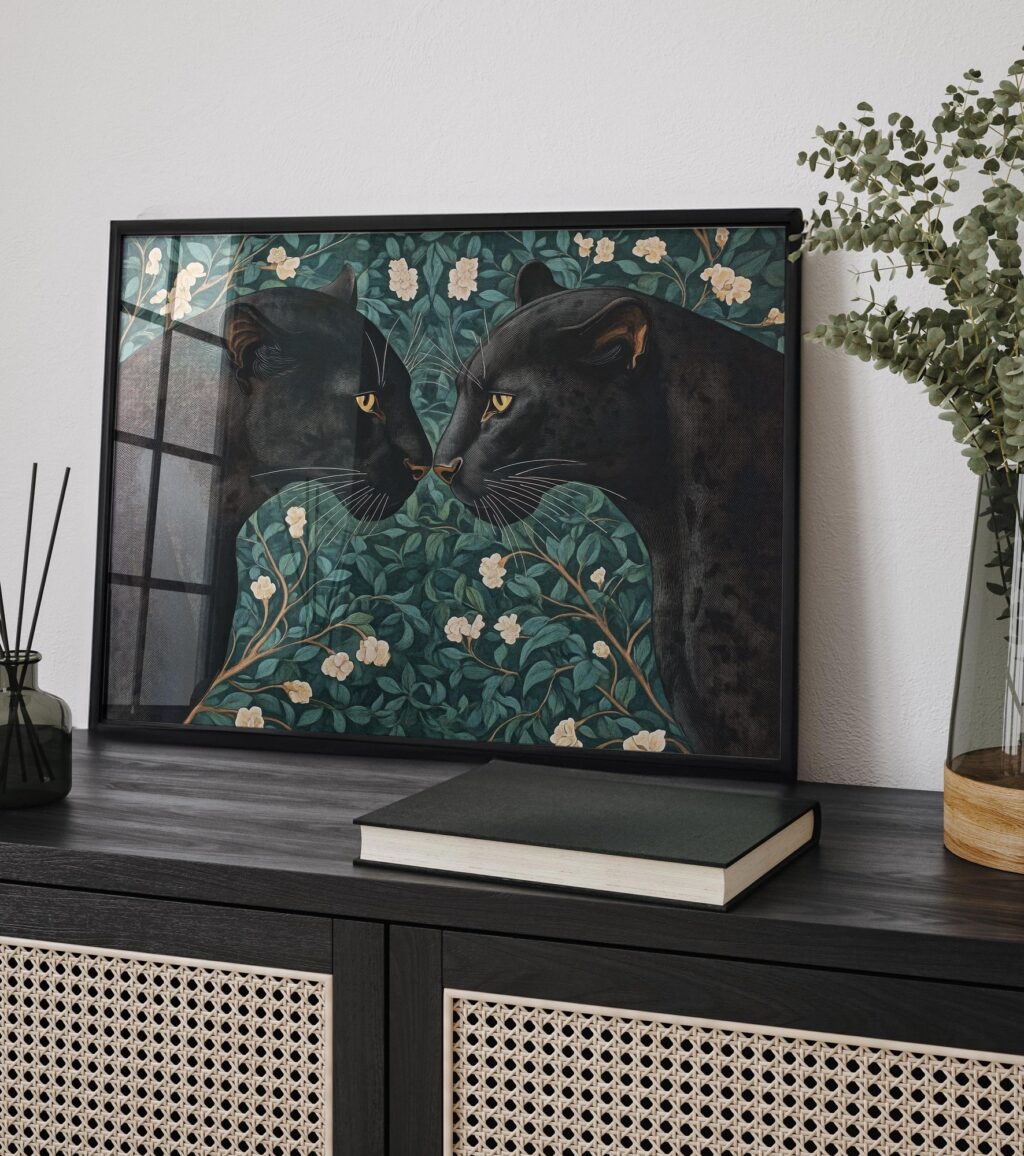 Black Panther Botanical Art Print